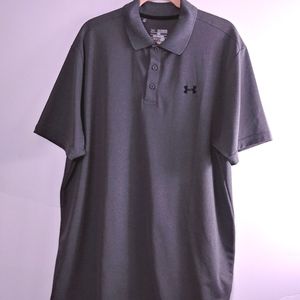 Under Armour Heat Gear Gray Polo Shirt-Size 2XL